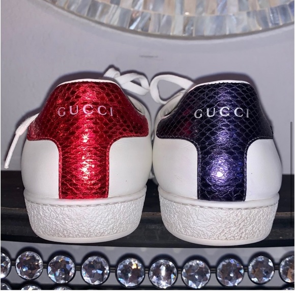 Gucci Women’s Ace White Leather Sneaker, size 39/9 - Picture 8 of 12